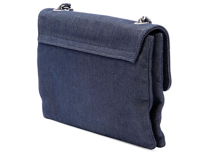 Chanel Blue Chocolate Bar Denim Reissue 2.55 Flap Azul - vista 2