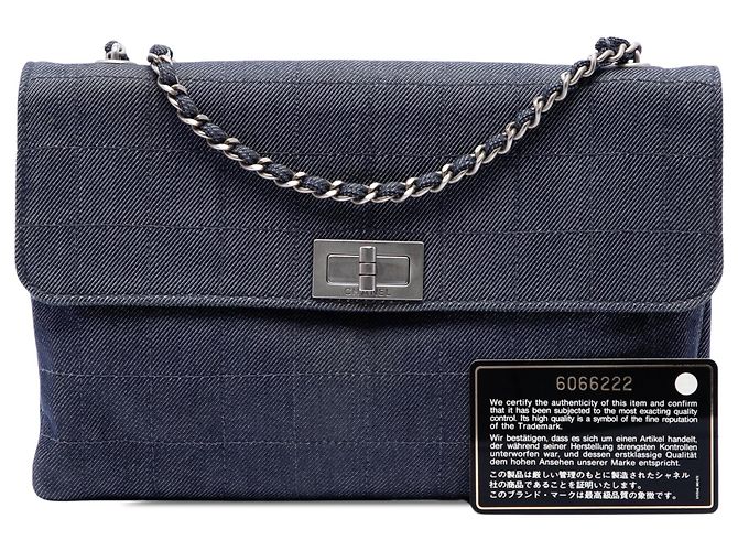 Chanel Blue Chocolate Bar Denim Reissue 2.55 Flap Azul - vista 7