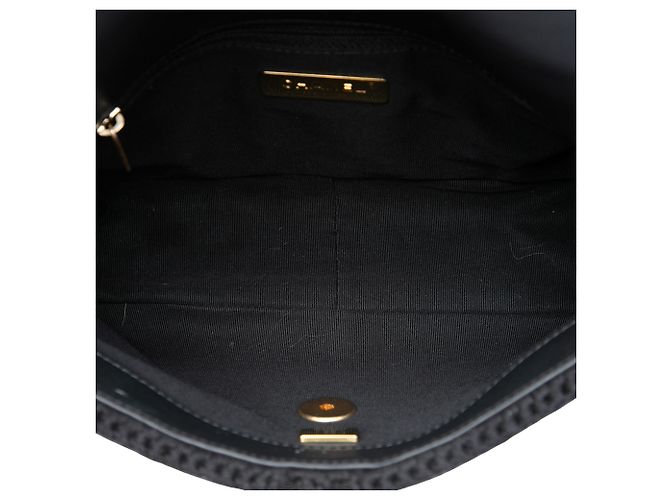 Chanel Black Medium Crochet 19 Flap Noir - vue 4