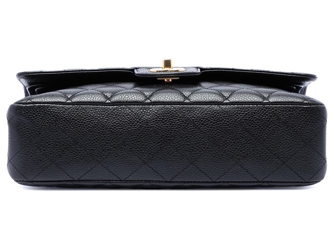Chanel Black Medium Classic Caviar Double Flap Nero - vista 3