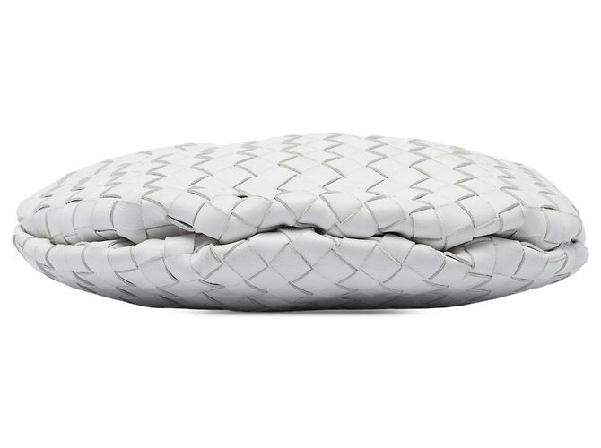 Bottega Veneta Mini Borsa a Tracolla Bulb in Nappa Intrecciato Bianca Bianco Bianco sporco - vista 3