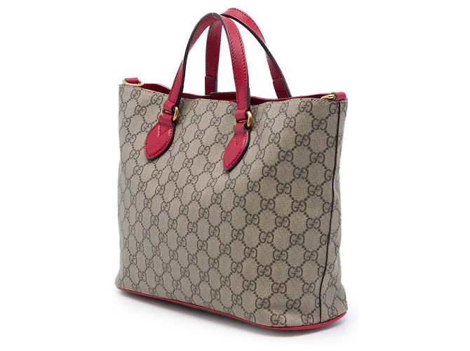 Gucci Beige Small GG Supreme Web Bosco Satchel - view 2