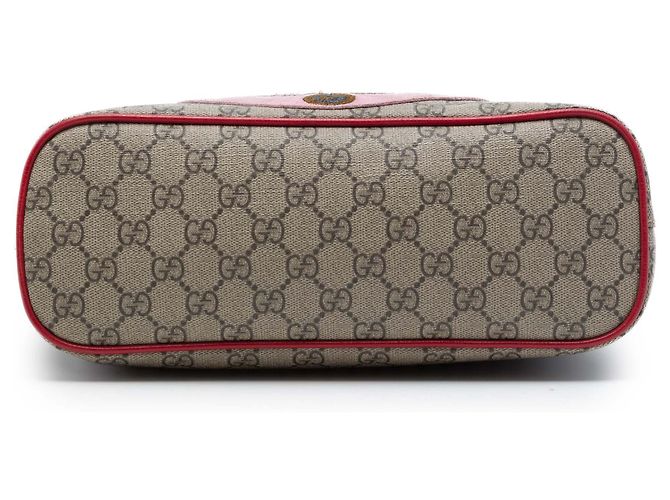 Gucci Beige Small GG Supreme Web Bosco Satchel - view 3