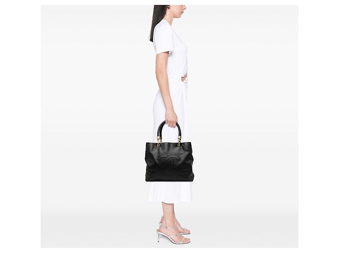 Chanel Black CC Caviar Tote Schwarz - Ansicht 6