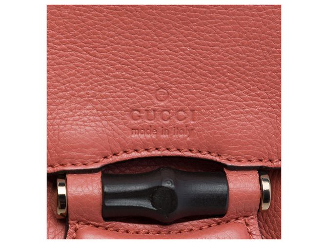 Gucci Borsa a tracolla Small Leather Bamboo Nouveau Fringe Rosa - vista 5