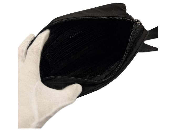 Prada Borsa crossbody in Re-Nylon nera Nero - vista 6