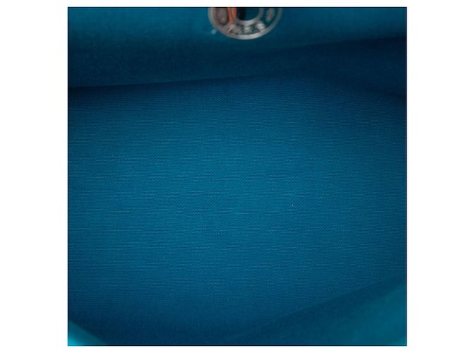 Hermès Blue Toile Herbag Zip 31 - vista 4