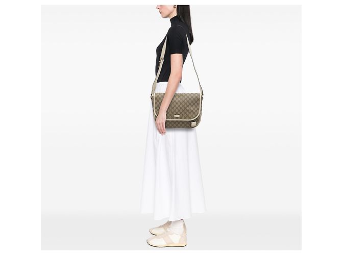 Borsa a tracolla Gucci Beige GG Supreme - vista 6