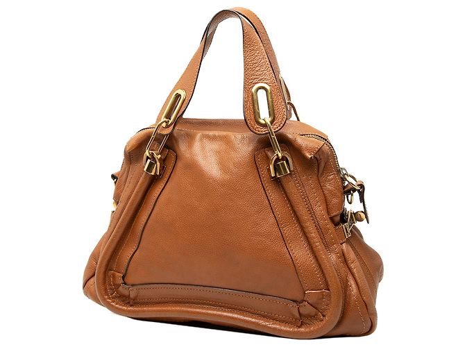 Borsa Satchel Paraty Chloé in pelle marrone Medium - vista 2