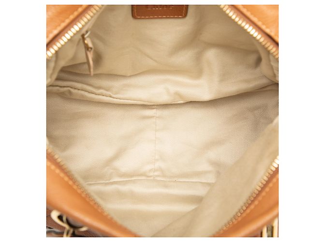Borsa Satchel Paraty Chloé in pelle marrone Medium - vista 4