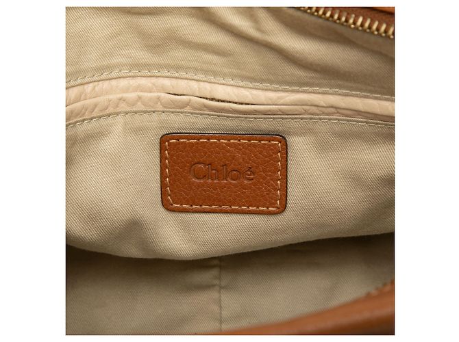 Borsa Satchel Paraty Chloé in pelle marrone Medium - vista 5