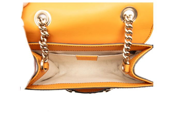 Gucci Mini Guccissima Emily Crossbody Arancione - vista 4
