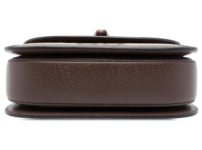 Bamboo Gucci 1947 Top Handle Bag aus beigem Jumbo GG Canvas mit Bambus und Web - Ansicht 3