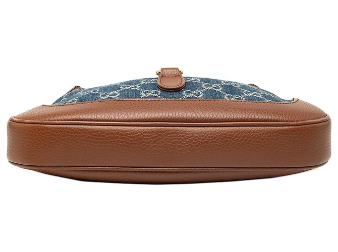 Gucci Borsa a tracolla Jackie 1961 Small in denim blu GG - vista 3
