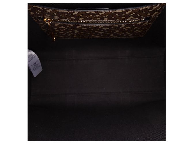 Burberry Brown TB Monogram E Canvas Stripe Book Tote Braun - Ansicht 4
