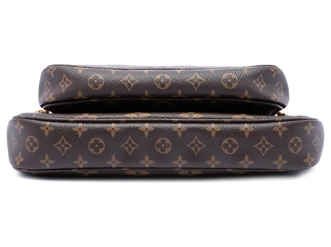 Louis Vuitton Brown Monogram Multi Pochette Accessoires Marrone - vista 3