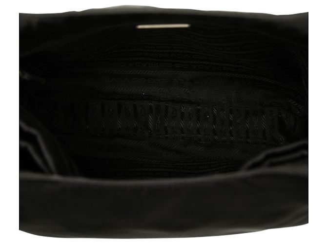 Tote Prada Shopper aus schwarzem Tessuto mit Griffen aus Resin - Ansicht 4
