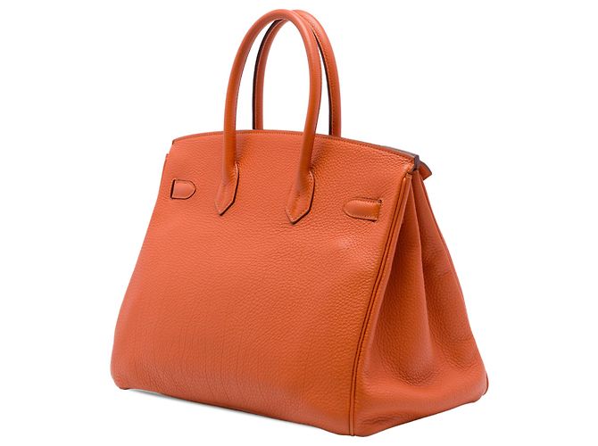 Hermès Orange Togo Birkin Retourne 35 Arancione - vista 2