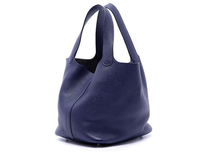 Hermès Blue Clemence Picotin Lock 22 - vista 2