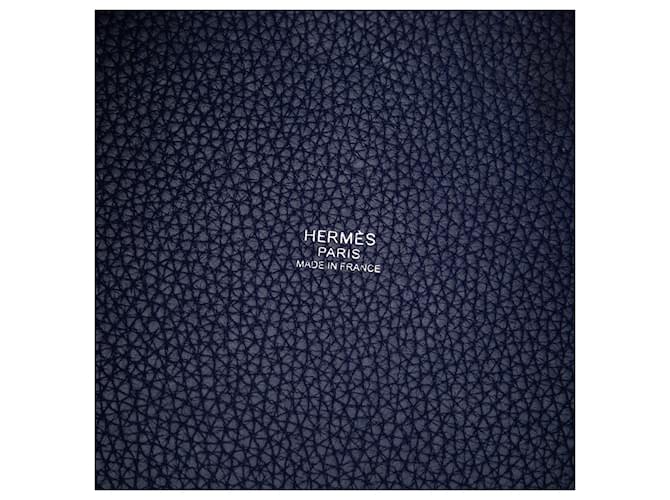 Hermès Blue Clemence Picotin Lock 22 - vista 5