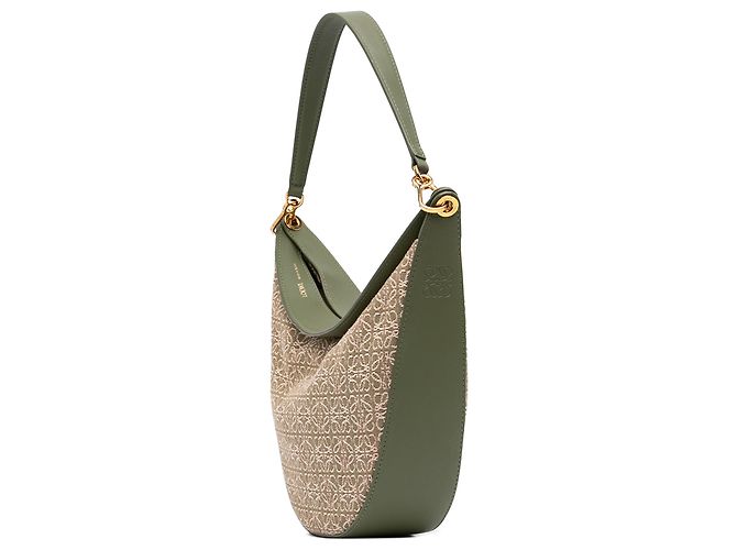 Bolso Luna Hobo LOEWE de lona Anagram verde - vista 2