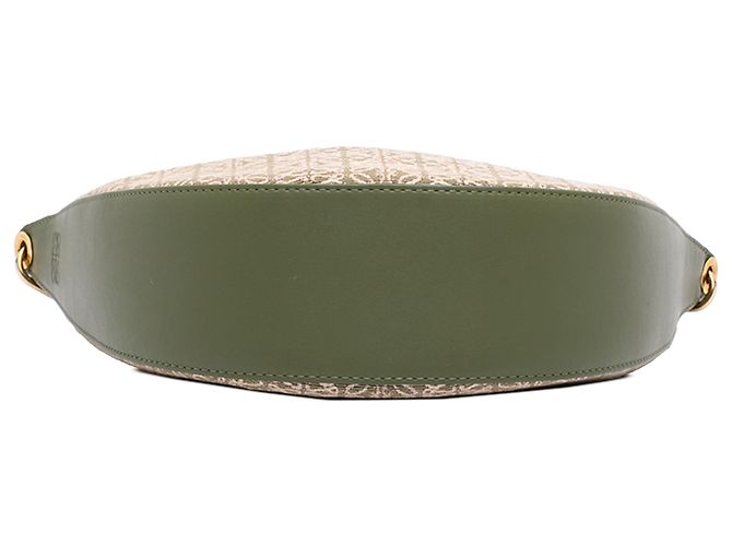 Bolso Luna Hobo LOEWE de lona Anagram verde - vista 3