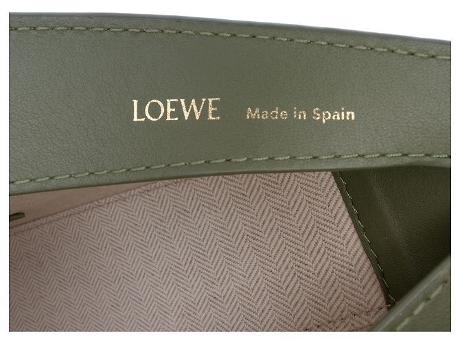 Bolso Luna Hobo LOEWE de lona Anagram verde - vista 5