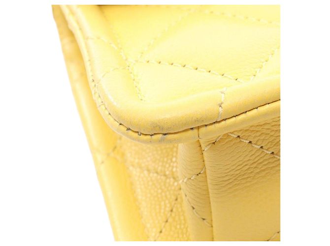 Chanel Yellow Mini Quilted Caviar Sweet Flap Giallo - vista 11