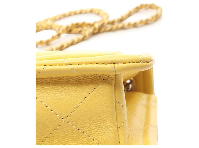 Chanel Yellow Mini Quilted Caviar Sweet Flap Giallo - vista 13