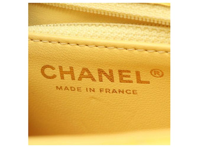 Chanel Yellow Mini Quilted Caviar Sweet Flap Giallo - vista 4