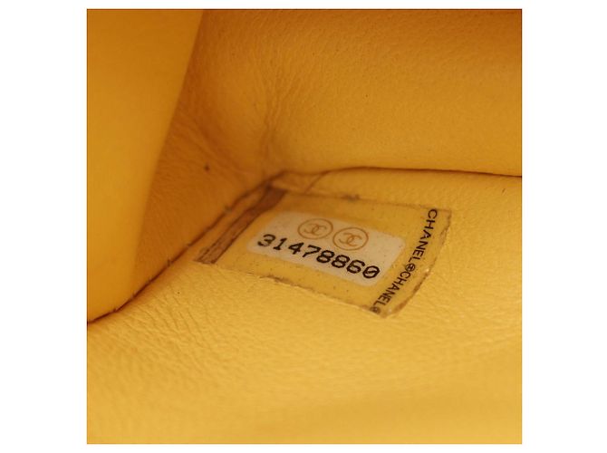 Chanel Yellow Mini Quilted Caviar Sweet Flap Giallo - vista 6