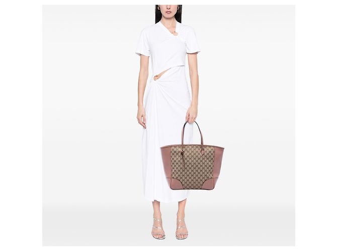 Bolsa Bree Gucci em tela GG bege e couro - vista 6