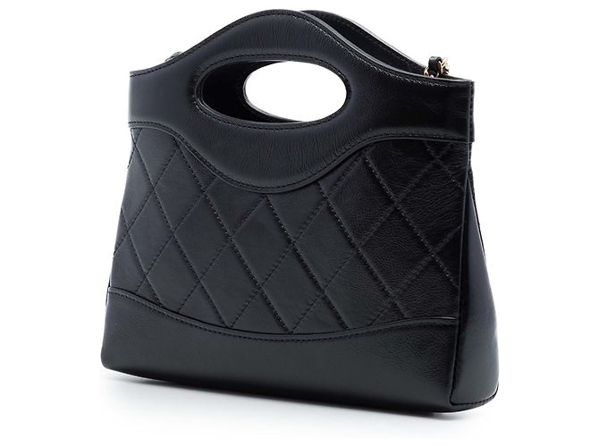 Borsa Shopping 31 Chanel in vitello lucido matelassé Nano Nero - vista 2