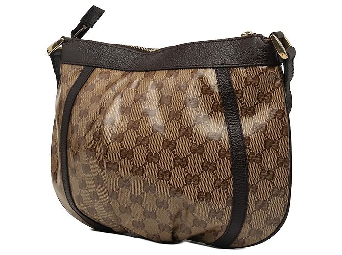 Gucci Beige GG Crystal Abbey D Ring Crossbody-Tasche - Ansicht 2