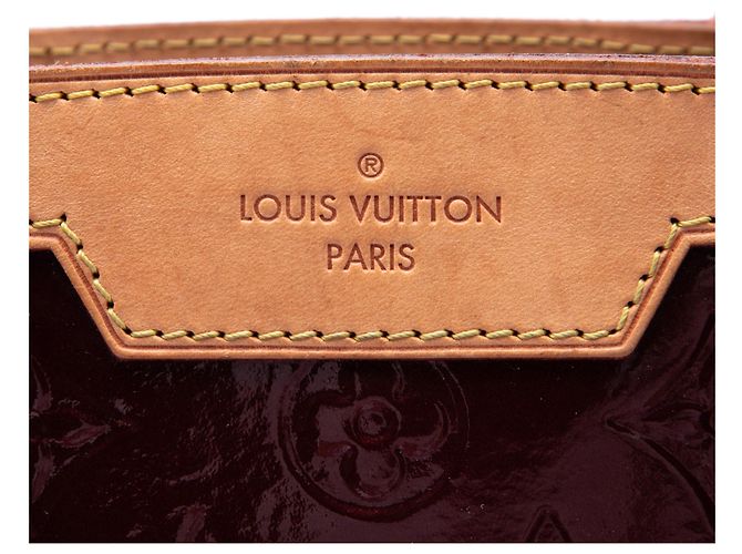Louis Vuitton Red Monogram Vernis Brea GM Rosso Bordò - vista 5
