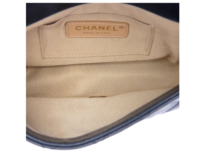 Chanel Blue CC Quilted Lambskin Chain Handle Half Moon Flap Blu scuro - vista 4