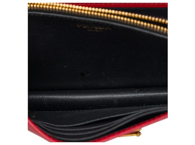 Cartera con cadena Prada Red Saffiano Lux con cierre de solapa Roja - vista 4