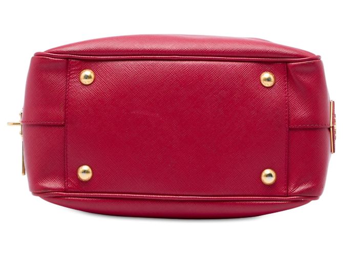 Borsa Prada Red Small Saffiano Square Bauletto Rosso - vista 3