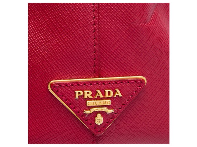 Borsa Prada Red Small Saffiano Square Bauletto Rosso - vista 5