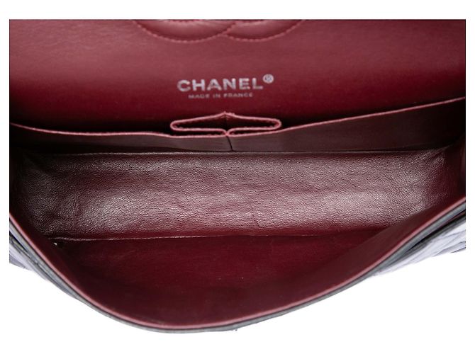 Chanel Black Medium Classic Lambskin Double Flap Nero - vista 4