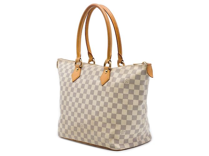 Louis Vuitton White Damier Azur Saleya MM Bianco - vista 2
