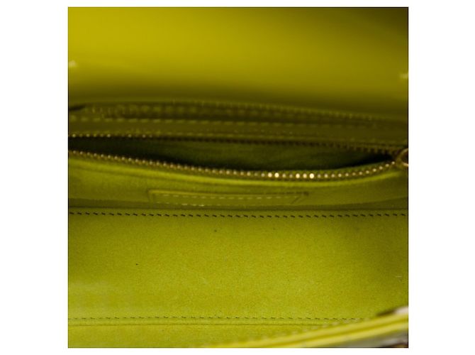 Dior Yellow Mini Patent Cannage Lady Dior Giallo - vista 4