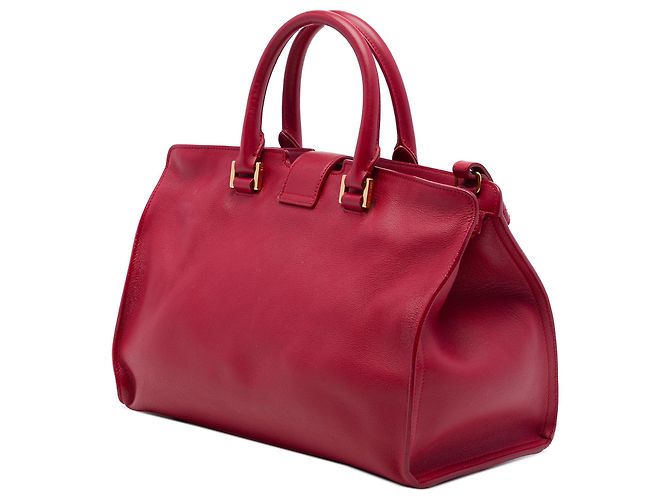 Saint Laurent Red Small Leather Monogram Downtown Cabas Satchel Rot - Ansicht 2