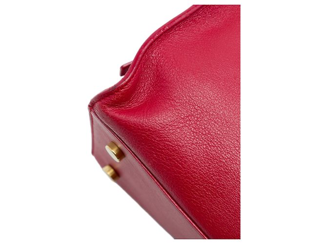 Saint Laurent Red Small Leather Monogram Downtown Cabas Satchel Rot - Ansicht 6