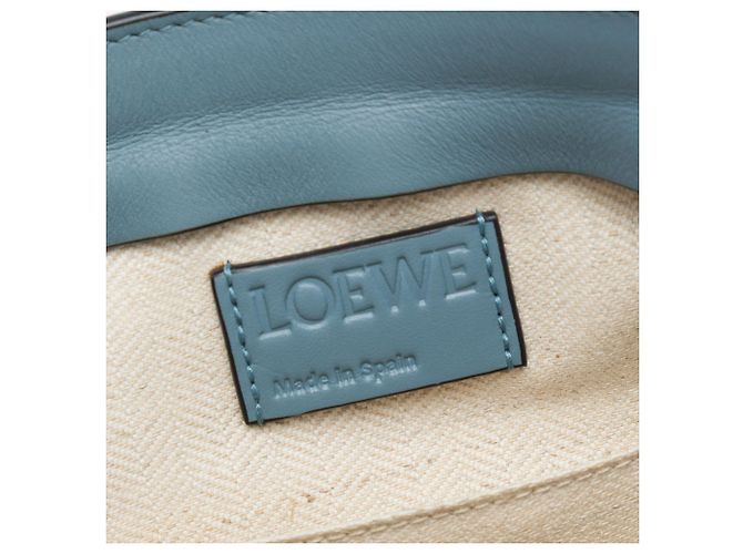 Borsa a tracolla LOEWE Blue Leather Anagram T Pouch Blu chiaro - vista 5