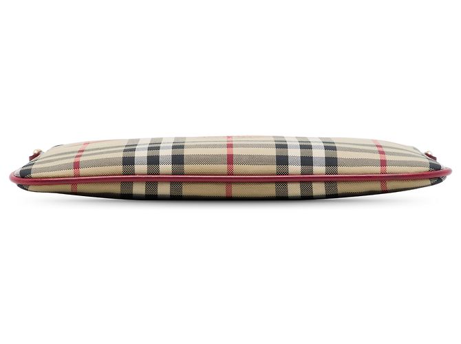 Burberry Beige Haymarket Check Canvas Peyton Crossbody - vista 3