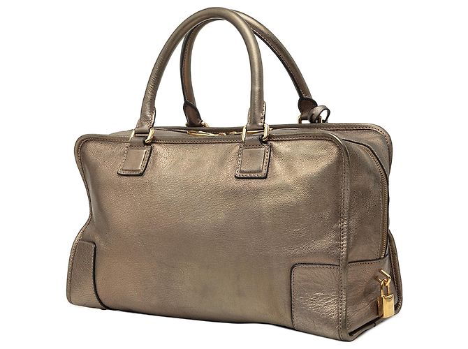 LOEWE Amazona 35 in pelle metallizzata oro D'oro - vista 2