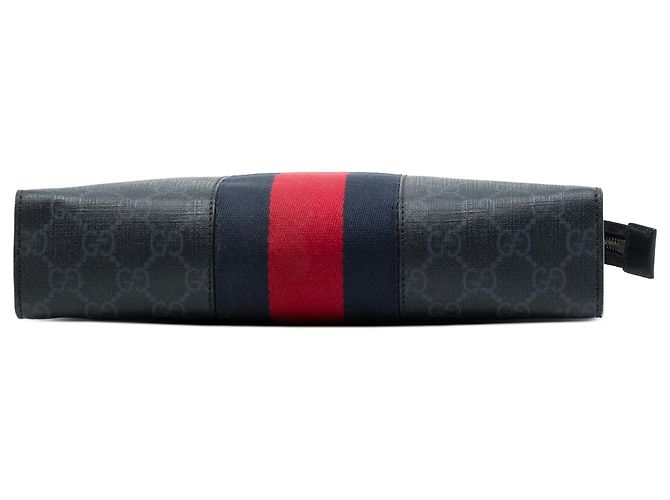 Clutch Gucci Black GG Supreme Web Nero - vista 3
