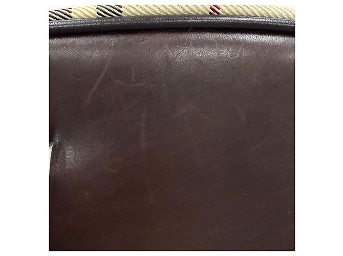 Burberry Beige House Check Canvas Handtasche - Ansicht 11