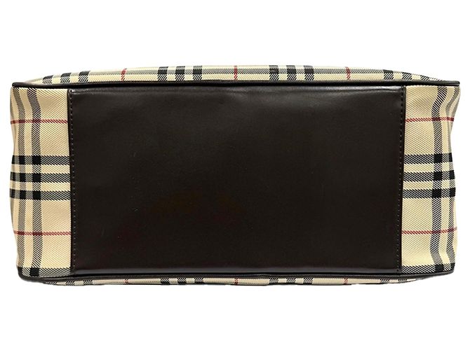 Burberry Beige House Check Canvas Handtasche - Ansicht 3